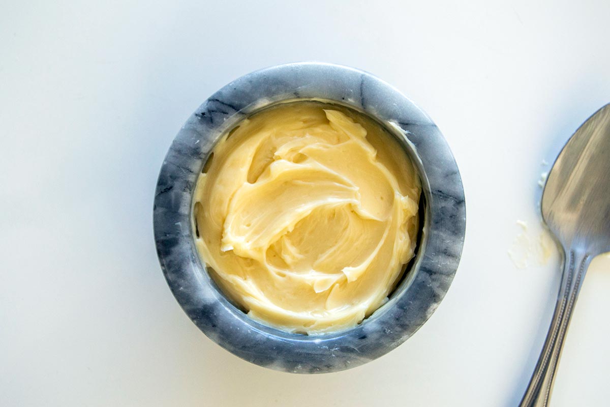 Maple butter in small bowl