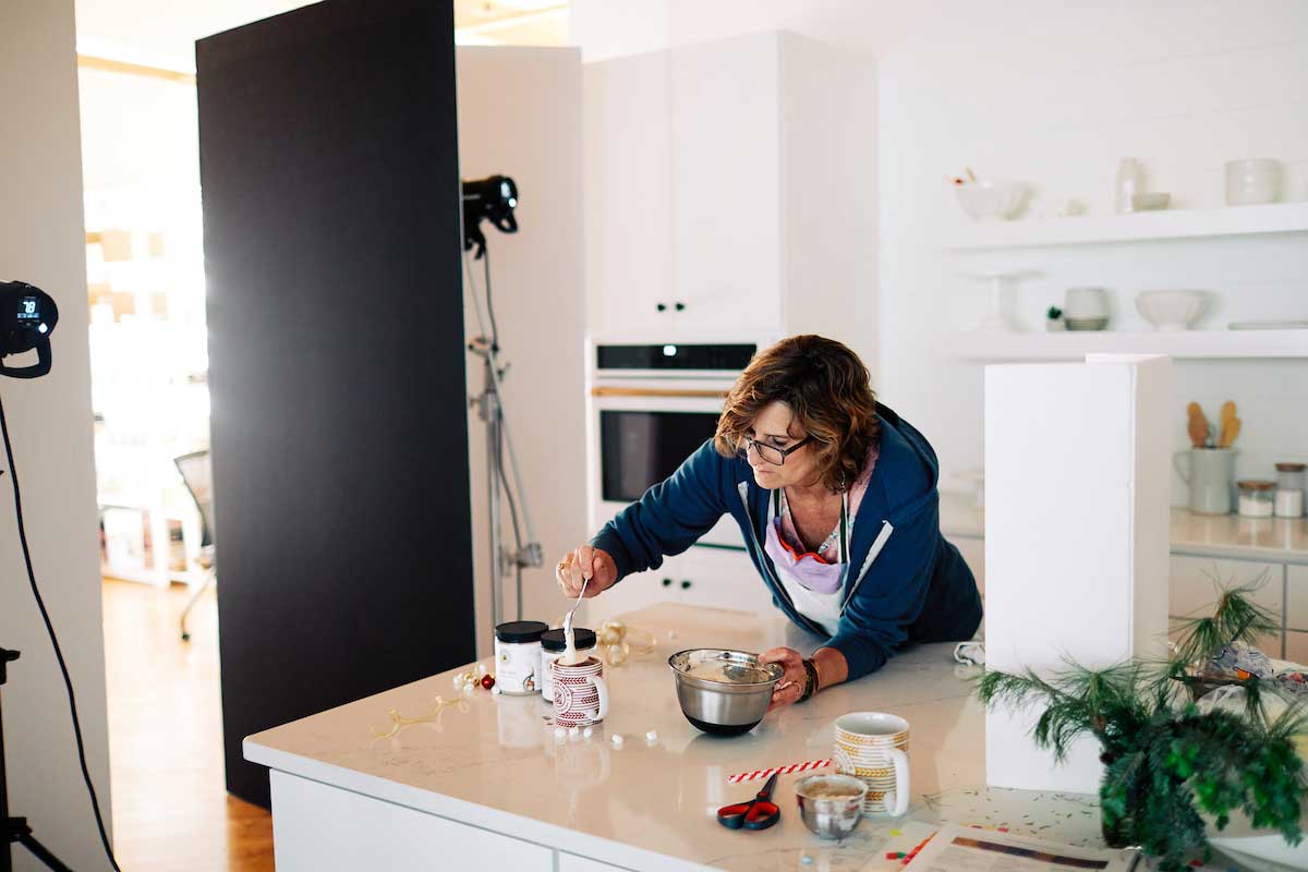Baker using photo studio photography kitchen