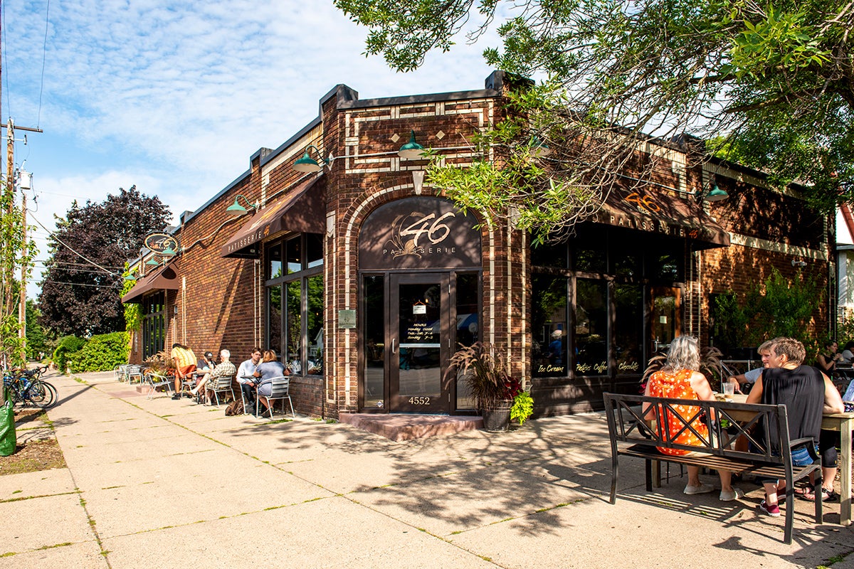 Street view of Patisserie 46 storefront