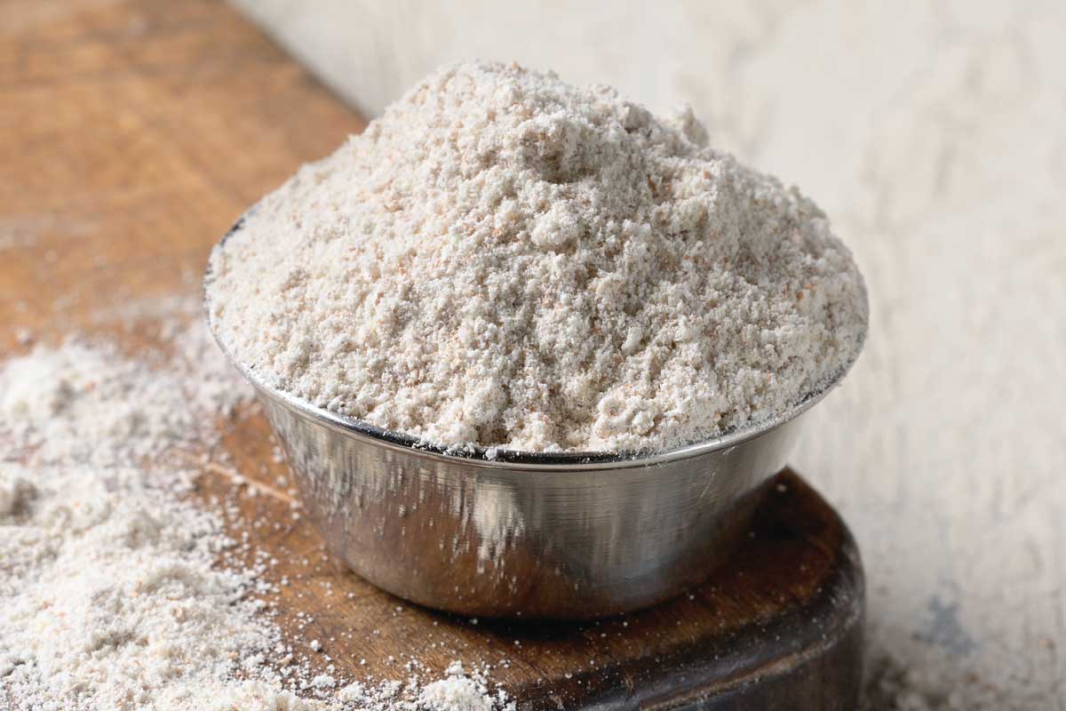Bowl with spelt flour