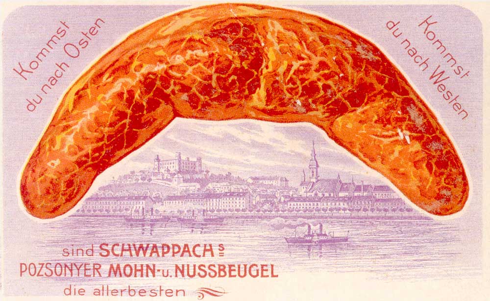 Old German postcard featuring beigli