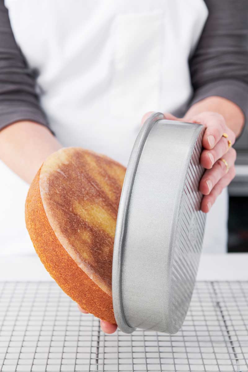 Turning cake out of pan