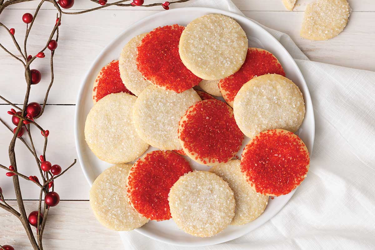 Cookies with colored sugar