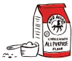 Flour bag graphic