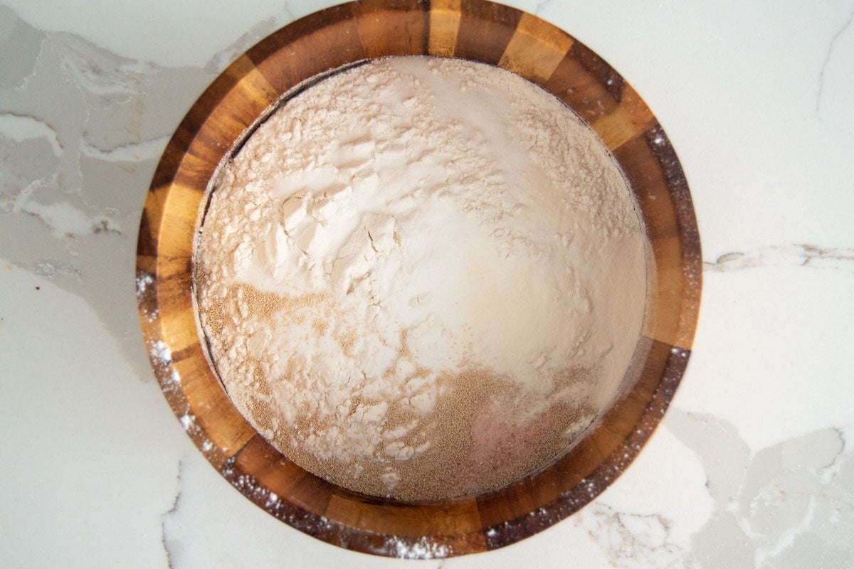 Dry ingredients in bowl