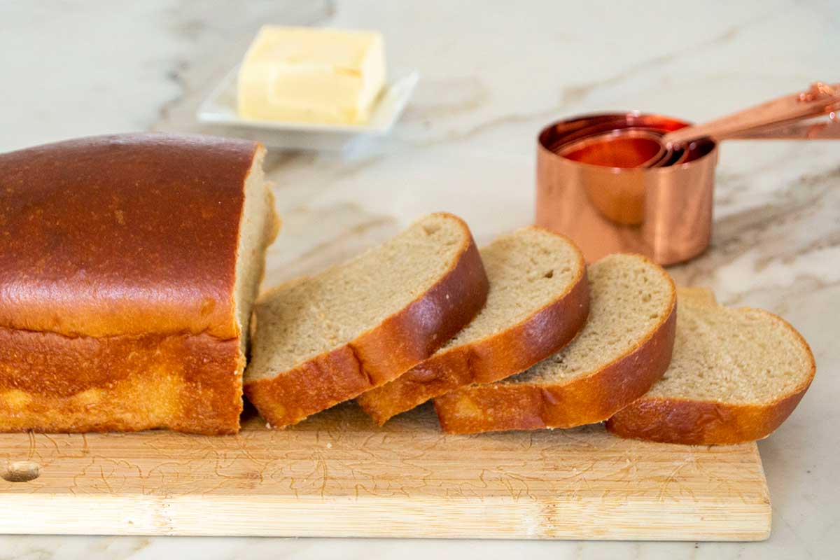 Sliced loaf of keto bread