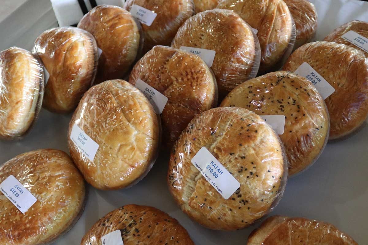 Loaves of katah ready to be sold