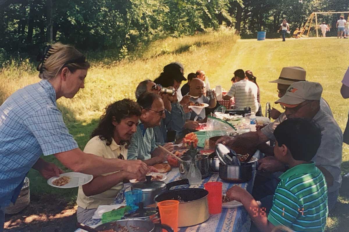 The Gelenian family picnic table at the Madagh