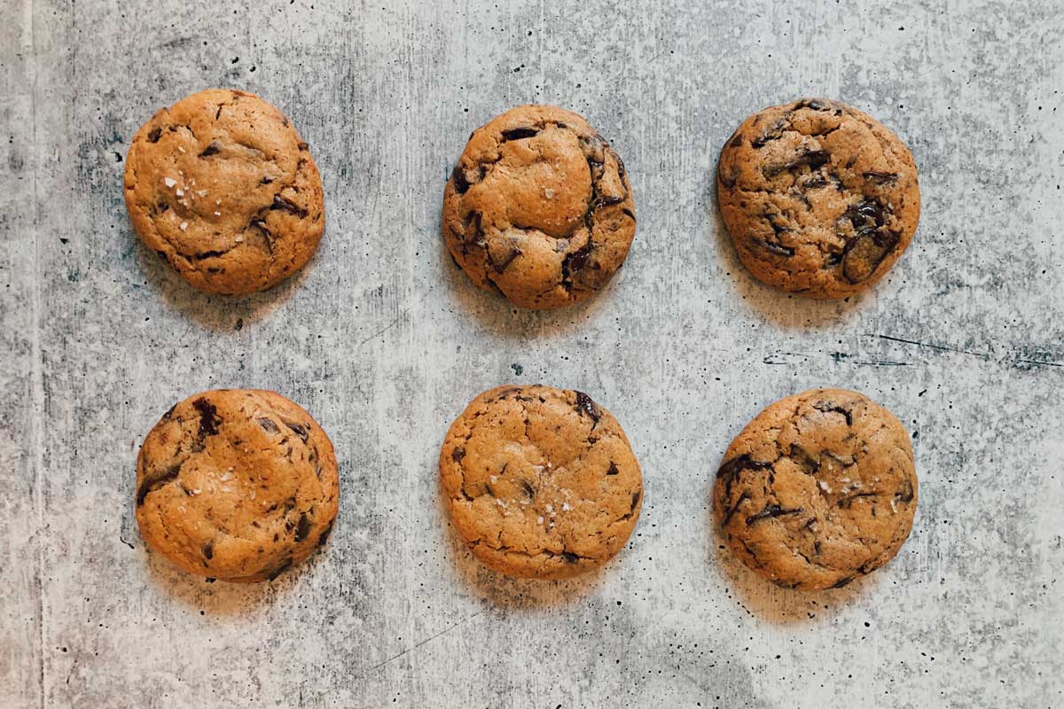 Miso rye chocolate chip cookies