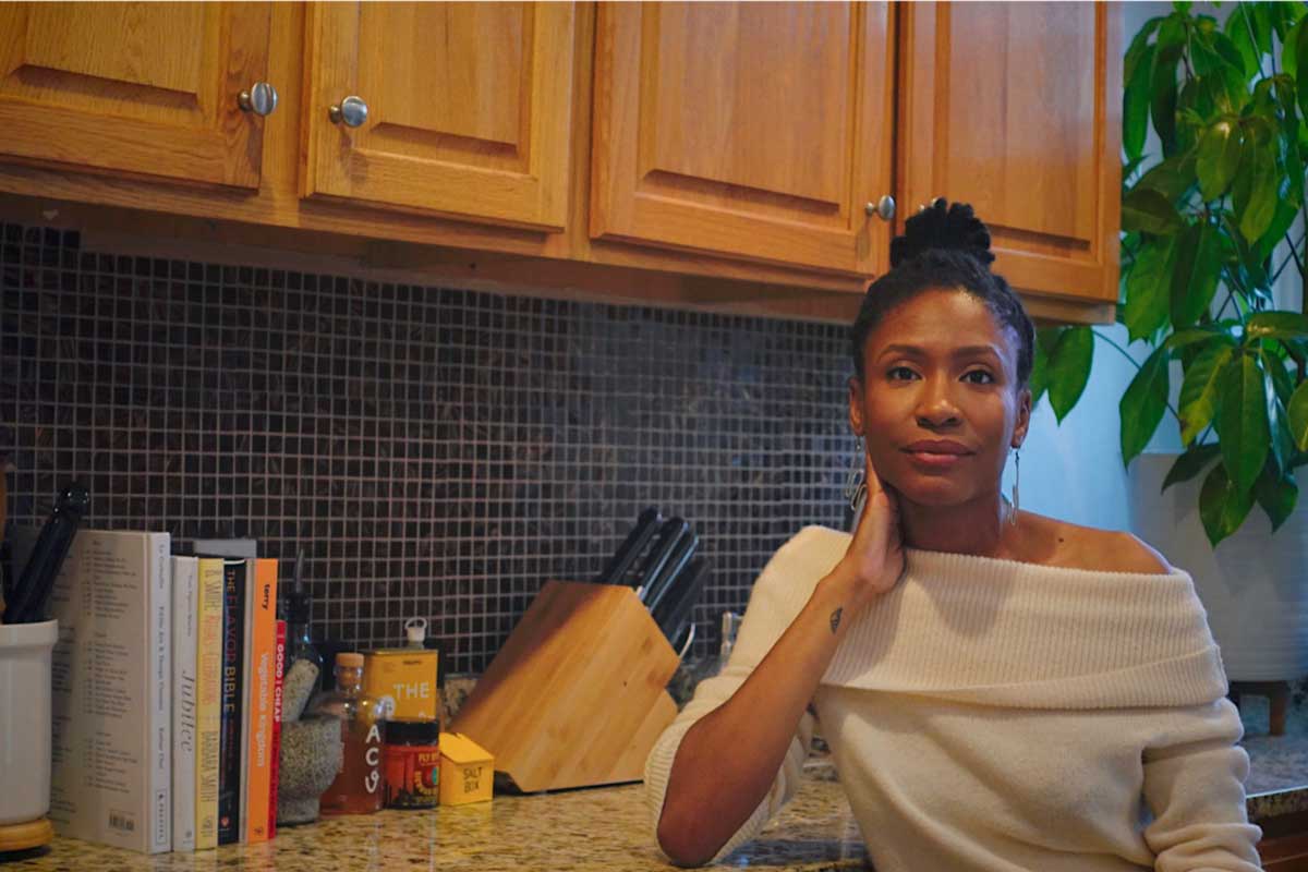 Krystal Mack in her kitchen