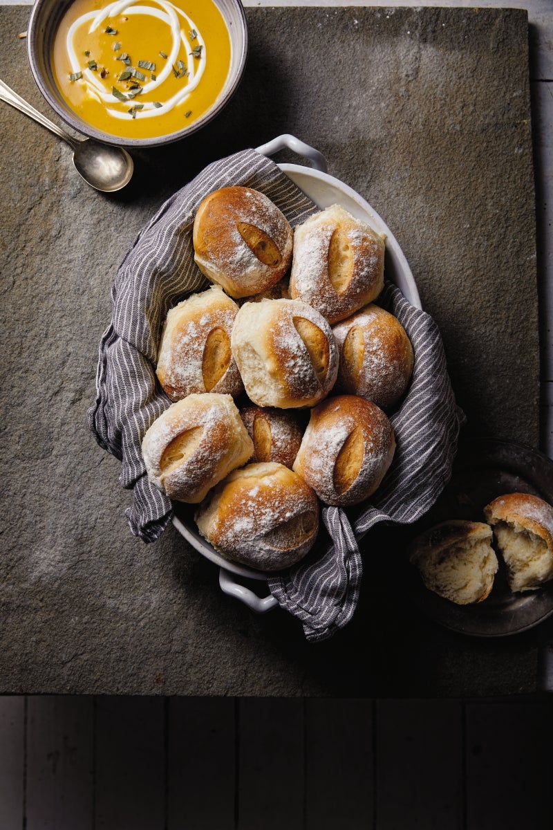 Soft White Dinner Rolls 