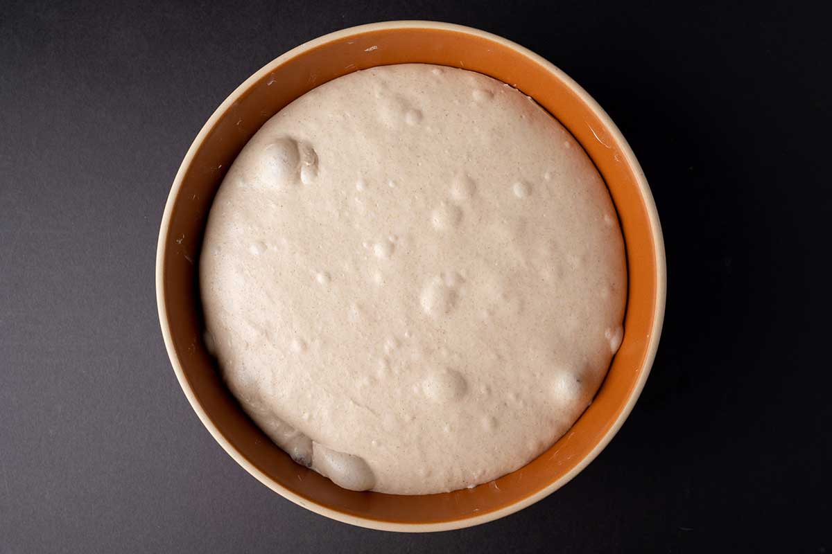 Dough rising in bulk fermentation