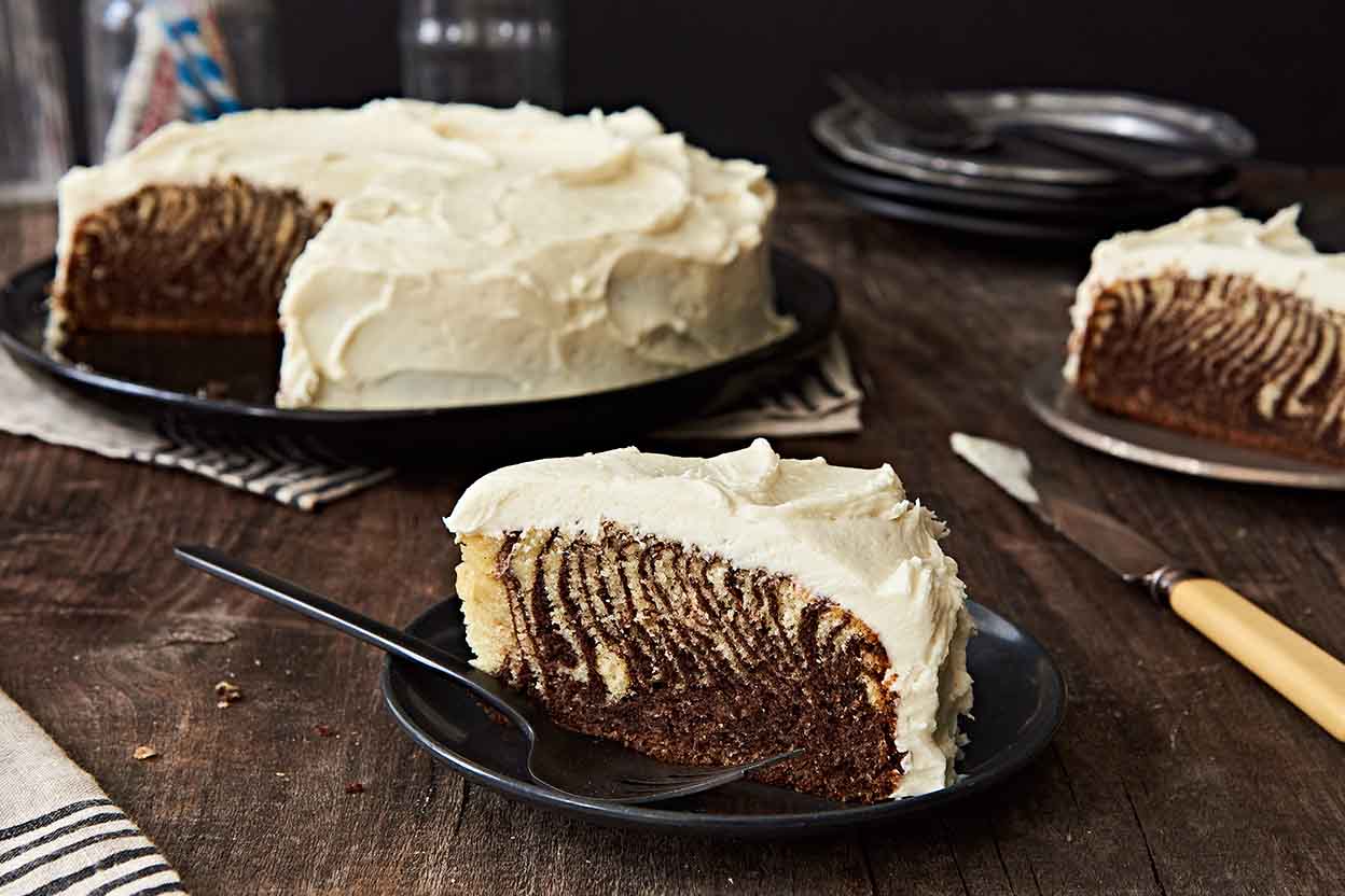 Zebra Layer Cake - Sprinkle Bakes