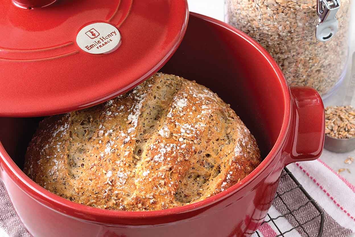No-Knead Harvest Grains Bread-image