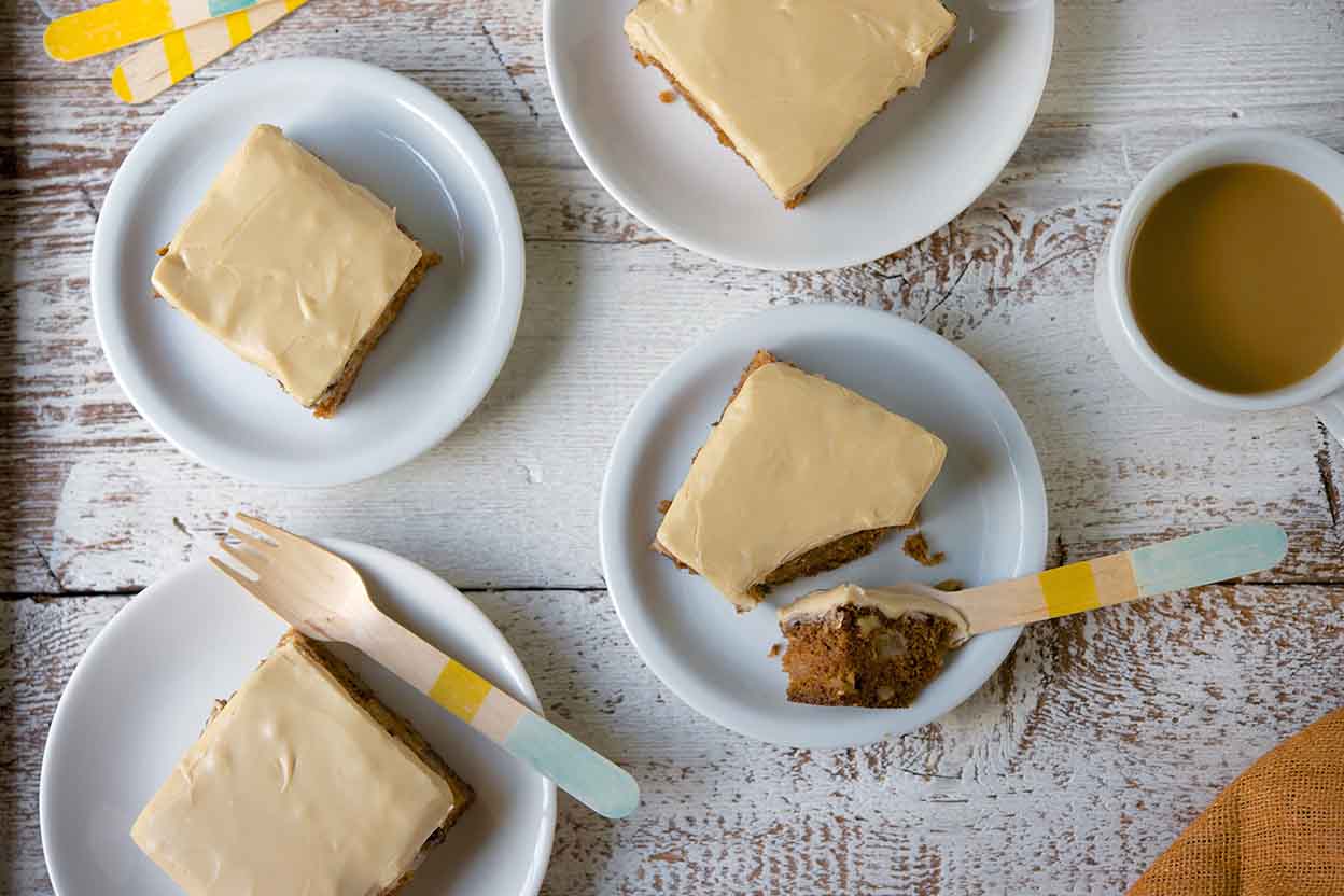 Old-Fashioned Apple Cake with Brown Sugar Frosting 