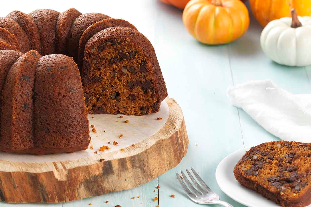 image of Pumpkin-Chocolate Chip Cake recipe by King Arthur Baking