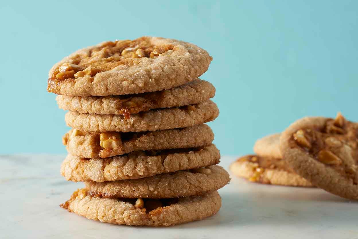 Peanut Butter Peanut Brittle Cookies Recipe | King Arthur Baking