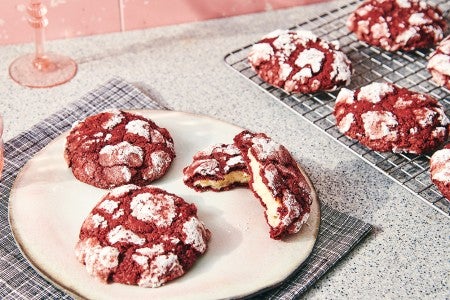 Cream Cheese-Stuffed Red Velvet Cookies