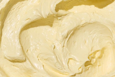 Detailed view of French Buttercream from above.
