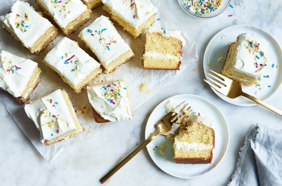 Gluten-Free Vanilla Cake made with baking mix