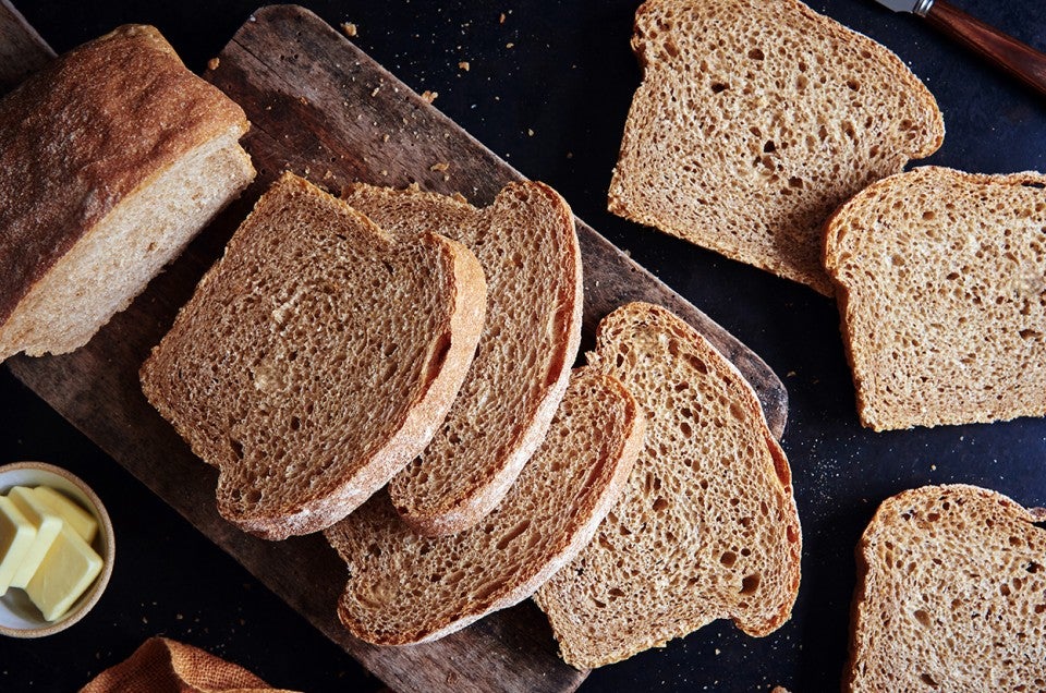 Whole Wheat Sourdough Sandwich Bread