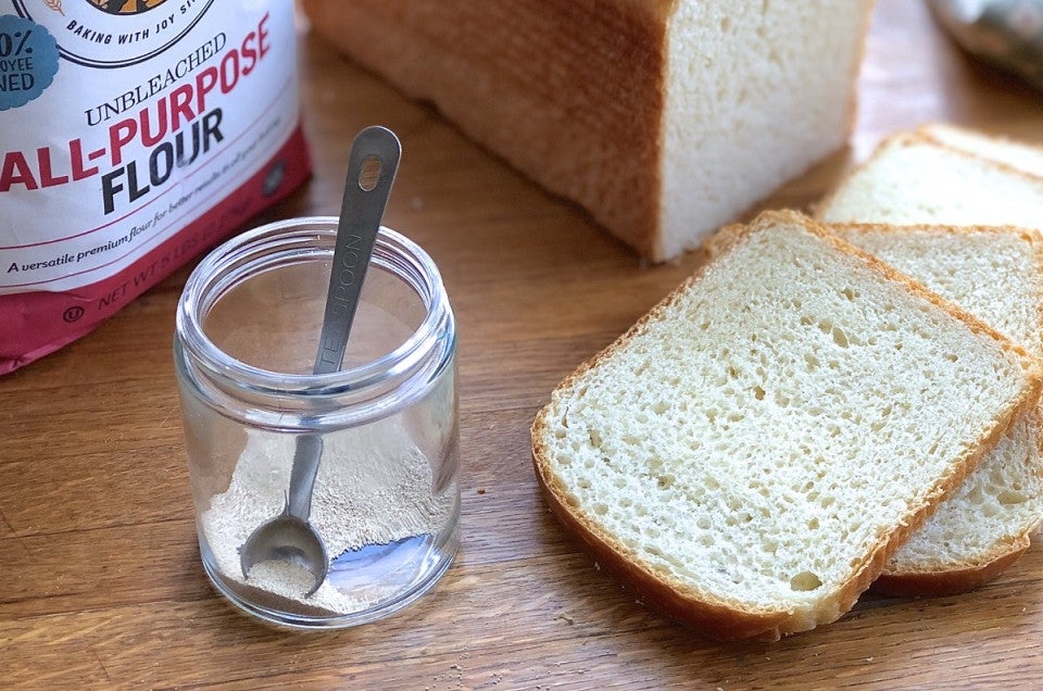 Almost empty jar of yeast