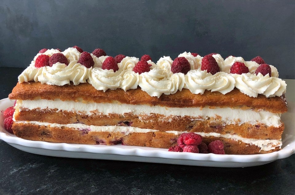 Raspberry Tea Cake with Mascarpone Cream Filling - select to zoom