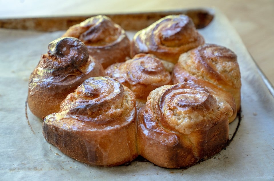 Brioche Cinnamon Rolls with Almond Cream