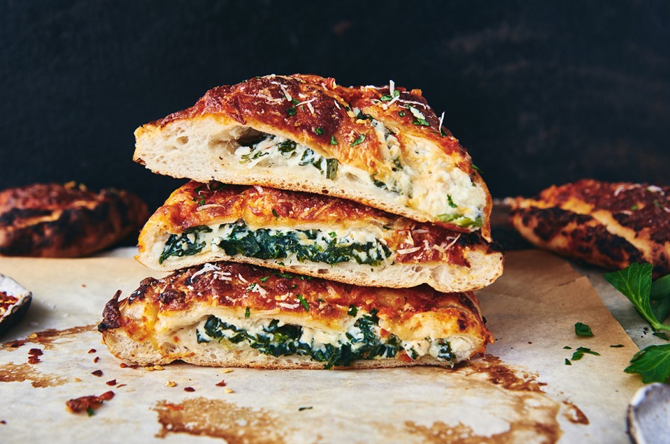 Spinach-Ricotta Calzone  - select to zoom