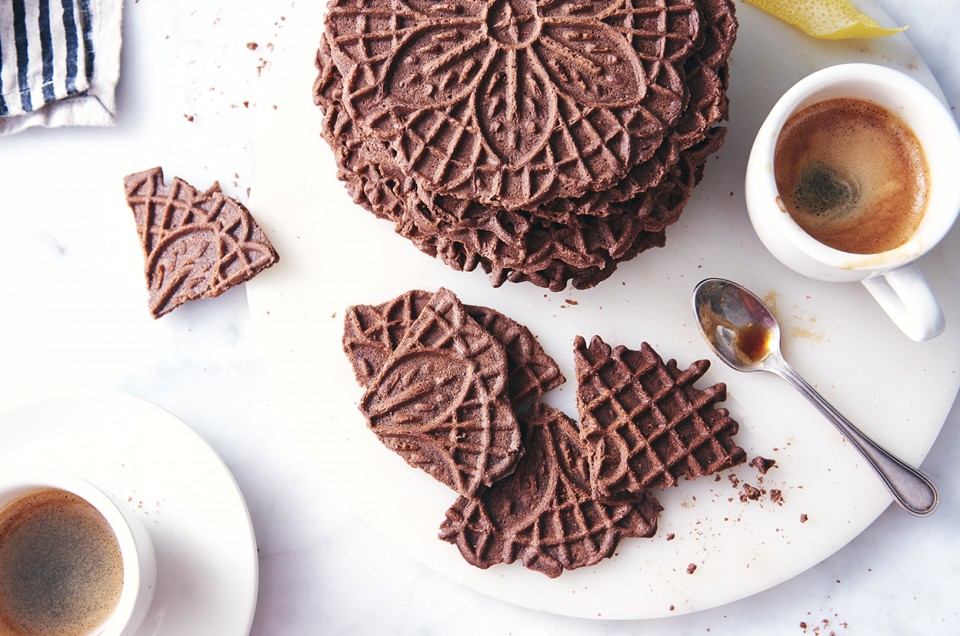 Chocolate Pizzelle - select to zoom