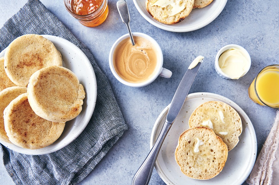 Gluten-Free Sourdough English Muffins - select to zoom