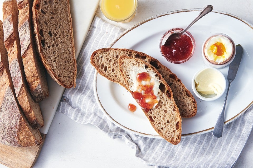 No-Knead Crusty Whole Wheat Bread