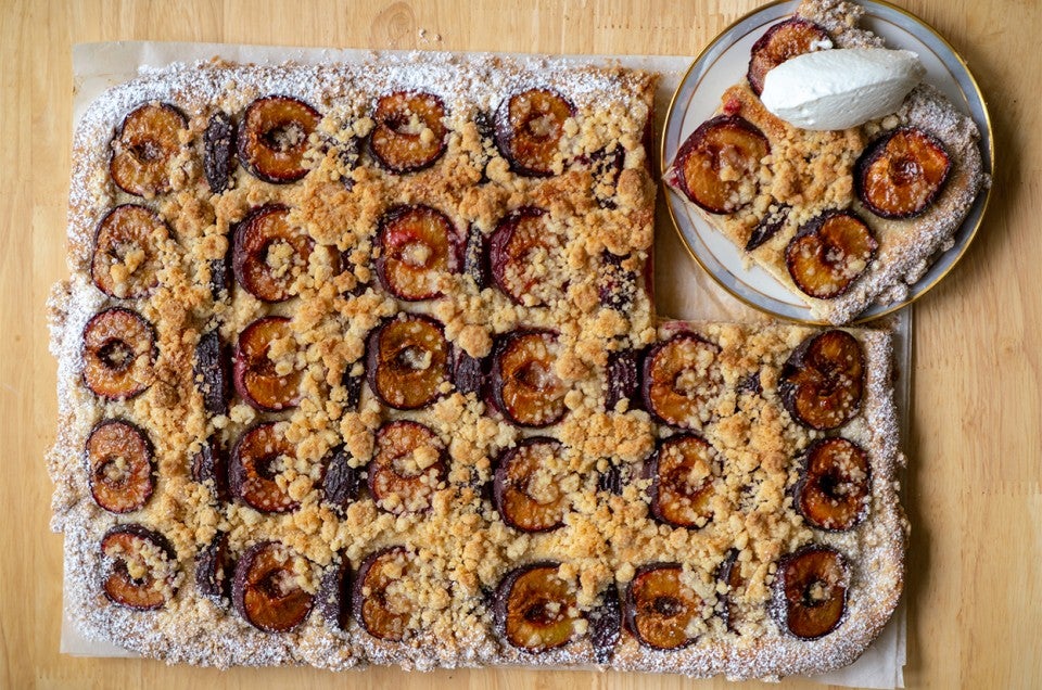 Easy Fresh Plum Cake Recipe with Lemon Curd Joy the Baker