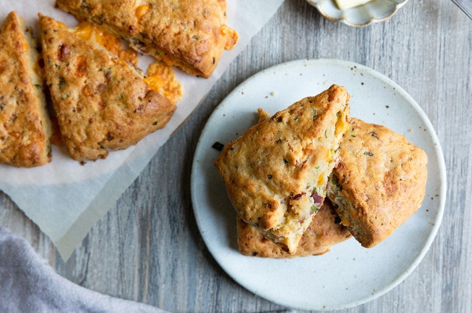 Gluten-Free Bacon-Cheddar-Chive Scones