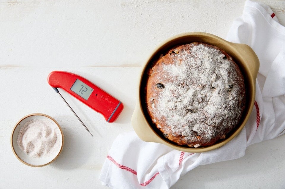 Using a thermometer with yeast bread