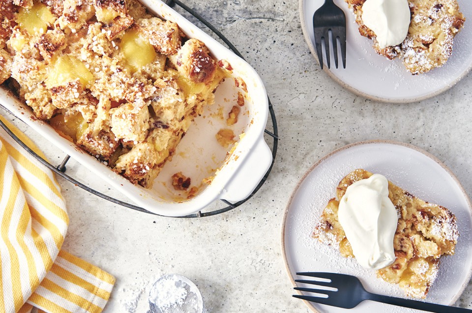 Panettone Bread Pudding with Lemon Filling - select to zoom