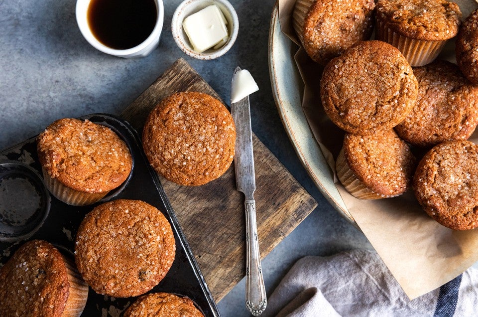 Whole Grain Vegan Cranberry-Nut Muffins - select to zoom