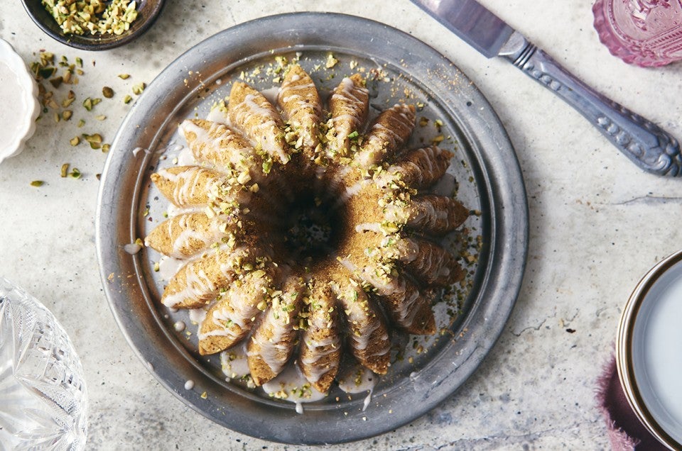 Cardamom Bundt Cake with Lemon Glaze - select to zoom