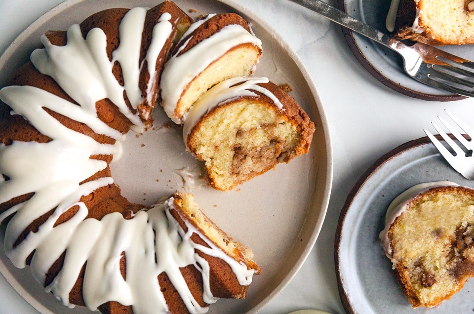Gluten-Free Sour Cream Coffeecake made with baking mix - select to zoom