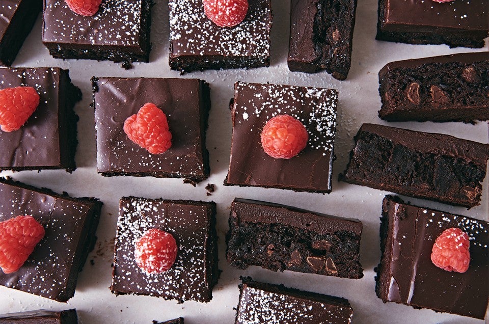 Chocolate and Raspberry Brownie Bars - select to zoom