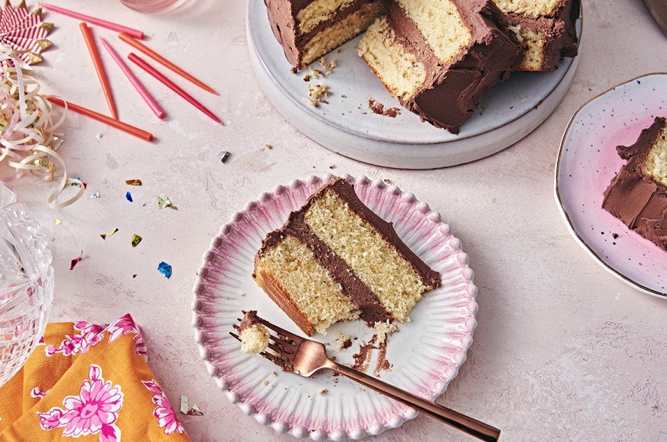 Vanilla Birthday Cake - select to zoom