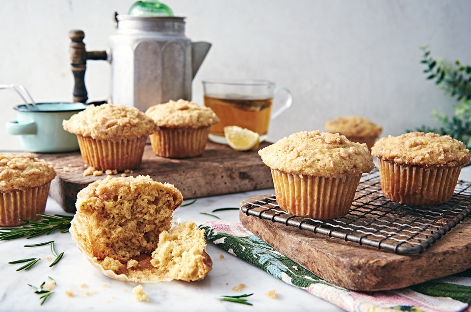 Rosemary Lemon Brown Butter Muffins - select to zoom