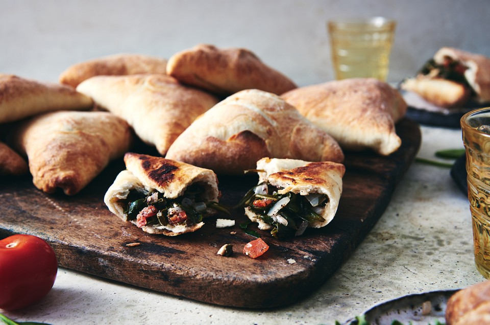 Spinach-Filled Lebanese Flatbreads - select to zoom