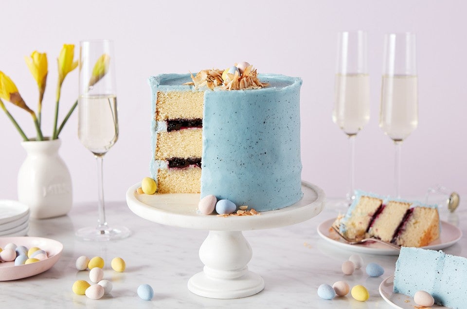 Homemade Vanilla Birthday Cake with Vanilla Buttercream | Moist Vanilla Cake  with Bakery Style Vanilla Buttercream Recipe Get the Recipe here - https:// veenaazmanov.com/vanilla-birthday-cake/ A moist... | By Veena Azmanov |  Facebook