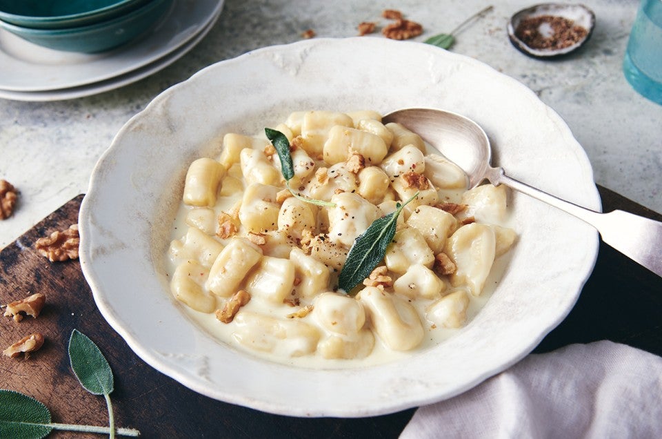 Potato Gnocchi with Gorgonzola Cream Sauce - select to zoom