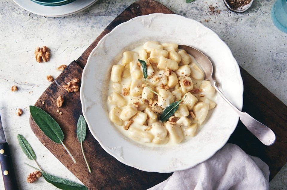 Potato Gnocchi with Gorgonzola Cream Sauce - select to zoom