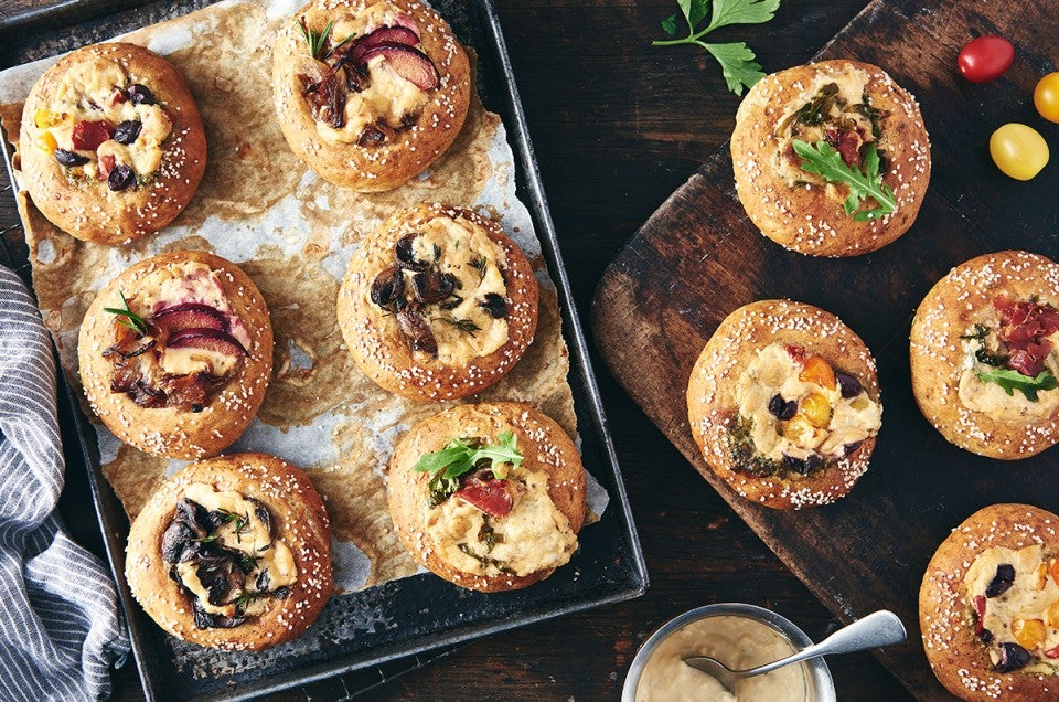 Stuffed Rye Pretzel Buns