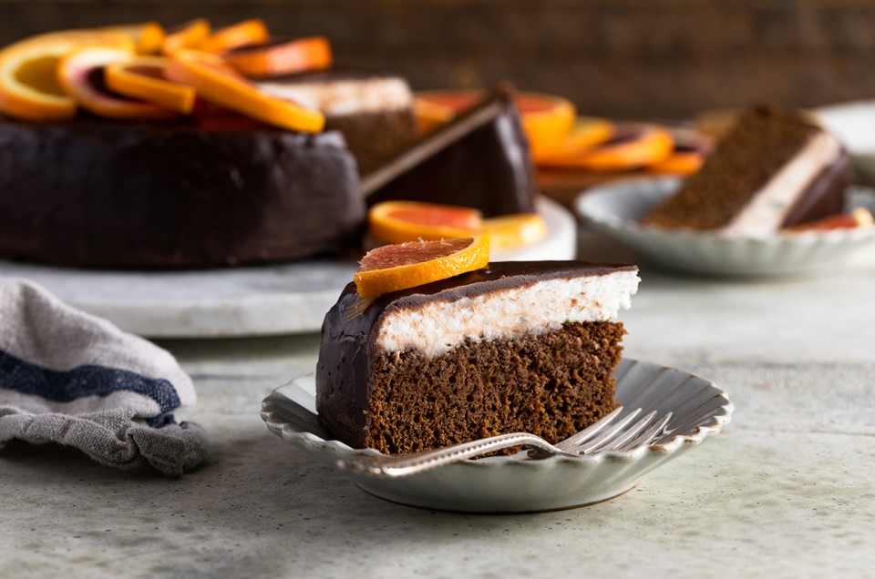 Vegan Chocolate Orange Gingerbread Cake - select to zoom
