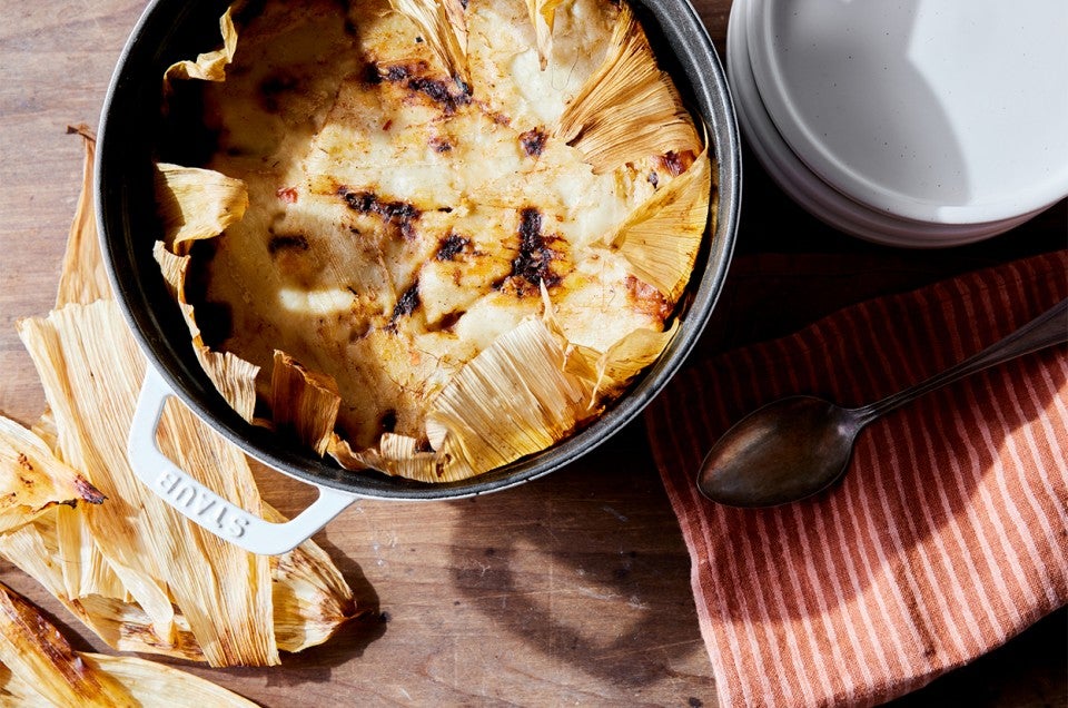 Tamal de Cazuela (Mexican Tamal Casserole) - select to zoom