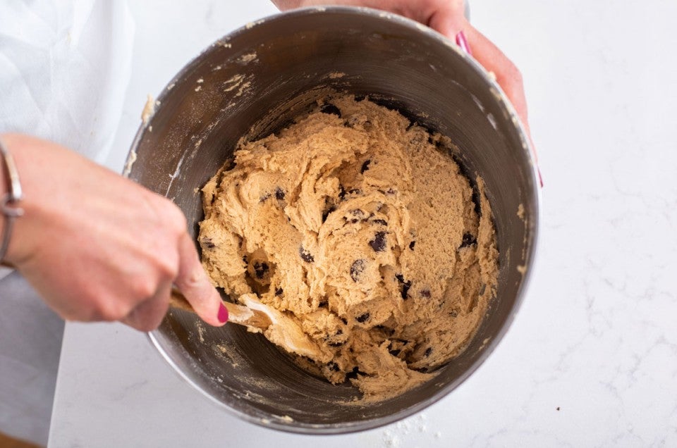 Mixing batter by hand